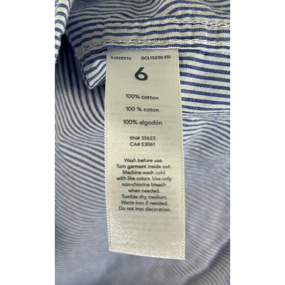 Carter's Boys Button Up Collared Dress Shirt Long Sleeves with Front Pocket - Picture 4 of 4